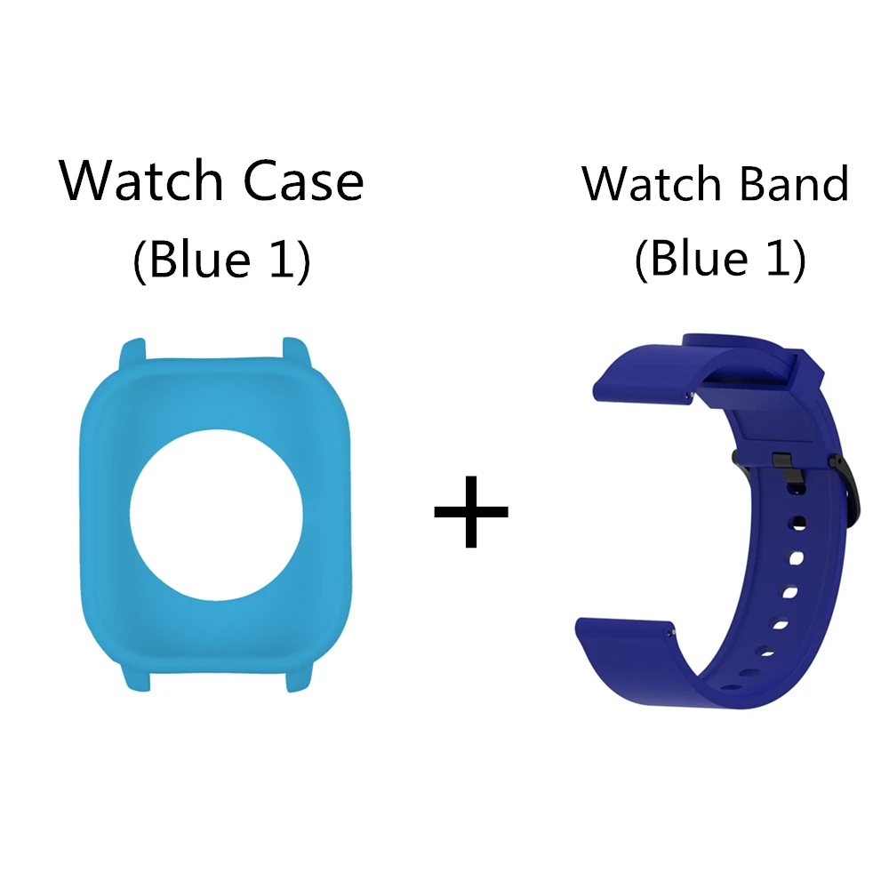 2в1 силиконовый спортивный ремешок защитный чехол для Xiaomi Amazfit Gts Smart Watch Band 20 мм сменный Браслет+ чехол