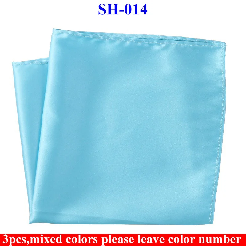 SH-014pocket square Портной Смит 3 шт. 30x30 см сплошной цвет платок карманные квадраты 31 Цвета Роскошные мужские шелковые сенсорные мягкие платки полотенце для сундуков - Цвет: SH-014pocket square