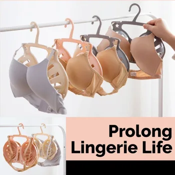 

2pcs Anti-Deformation Bra Hanger Plastic Household Bra Women Underwear Drying Rack Hangers JS23