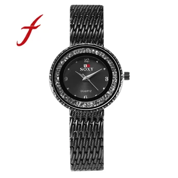 

2020 Fashion Women Diamond Bling Watch Stainless Steel Analog Quartz Wristwatch Creative Lady Silver Watches Relogio Feminino