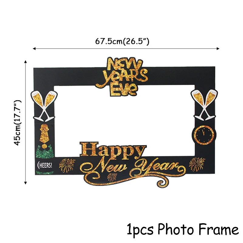 1pc Photo Frame Joy-Enlife рождественские украшения для дома новогодние вечерние украшения черный баннер фоторамка реквизит Navidad Nordica - Цвет: 1pc Photo Frame