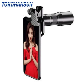 

TOKOHANSUN optic mobile Phone camera lens 25x telephoto telescope lens monocular selfie tripod for iPhone Huawei all Smartphones