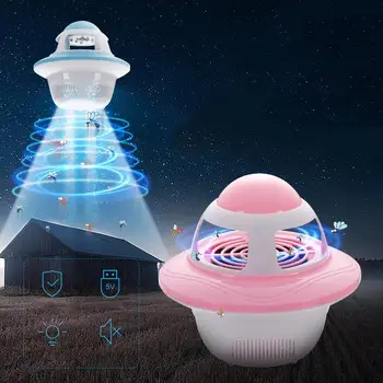 

HiMISS Eco-friendly Nonradiative Noiseless Flying Saucer LED Mosquito Killer Lamp Night Light Decoration