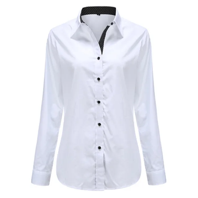 US $8.60 Dioufond Solid Oxford Mint Women Blouses Long Sleeve Causal Blouse Shirt Simple Design Ladies Offic