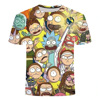 

Rick and Morty 3D T-shirt graffiti style series 2 fun summer t-shirt men and women short-sleeved tops round neck tops size S-6XL