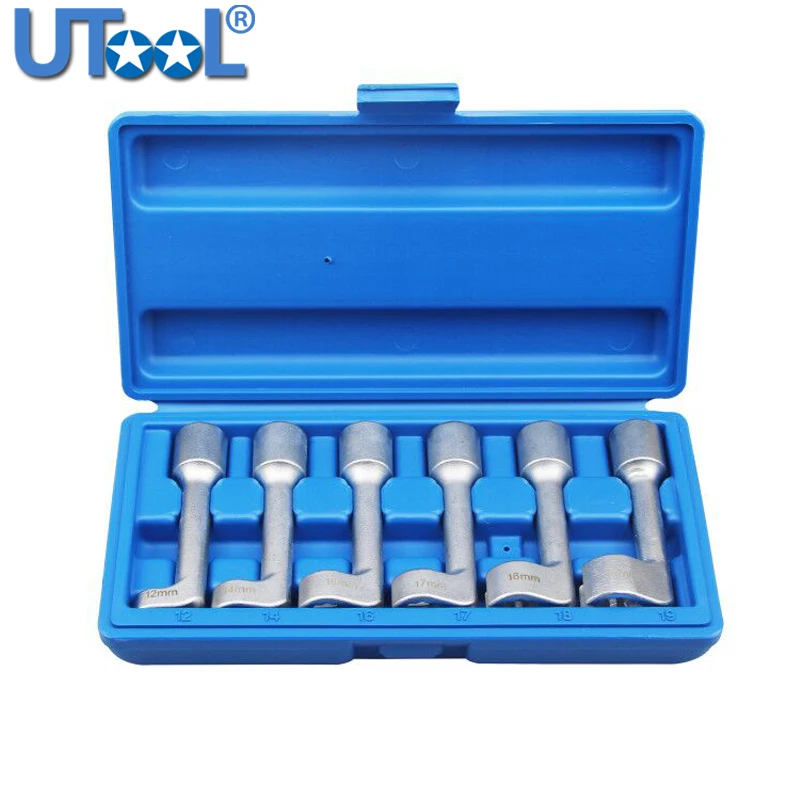 

6pc 1/2" Dr. Diesel Fuel Injector Line Injection Socket Set 12 14 16 17 18 19mm