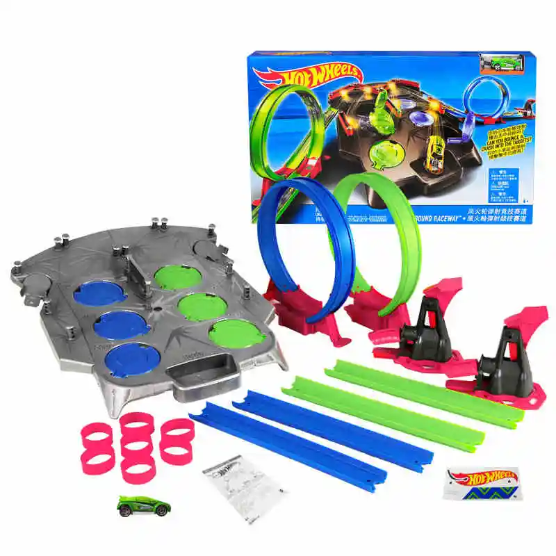 Оригинальная модель гоночного трека Hot Wheels игрушечная круглая прыгающая