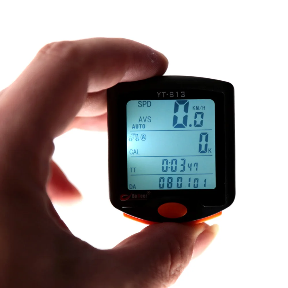 

Wireless Digital Computer Odometer Speedometer Stopwatch Thermometer For Bike Bicycle Cycling Backlight Backlit Rainproof