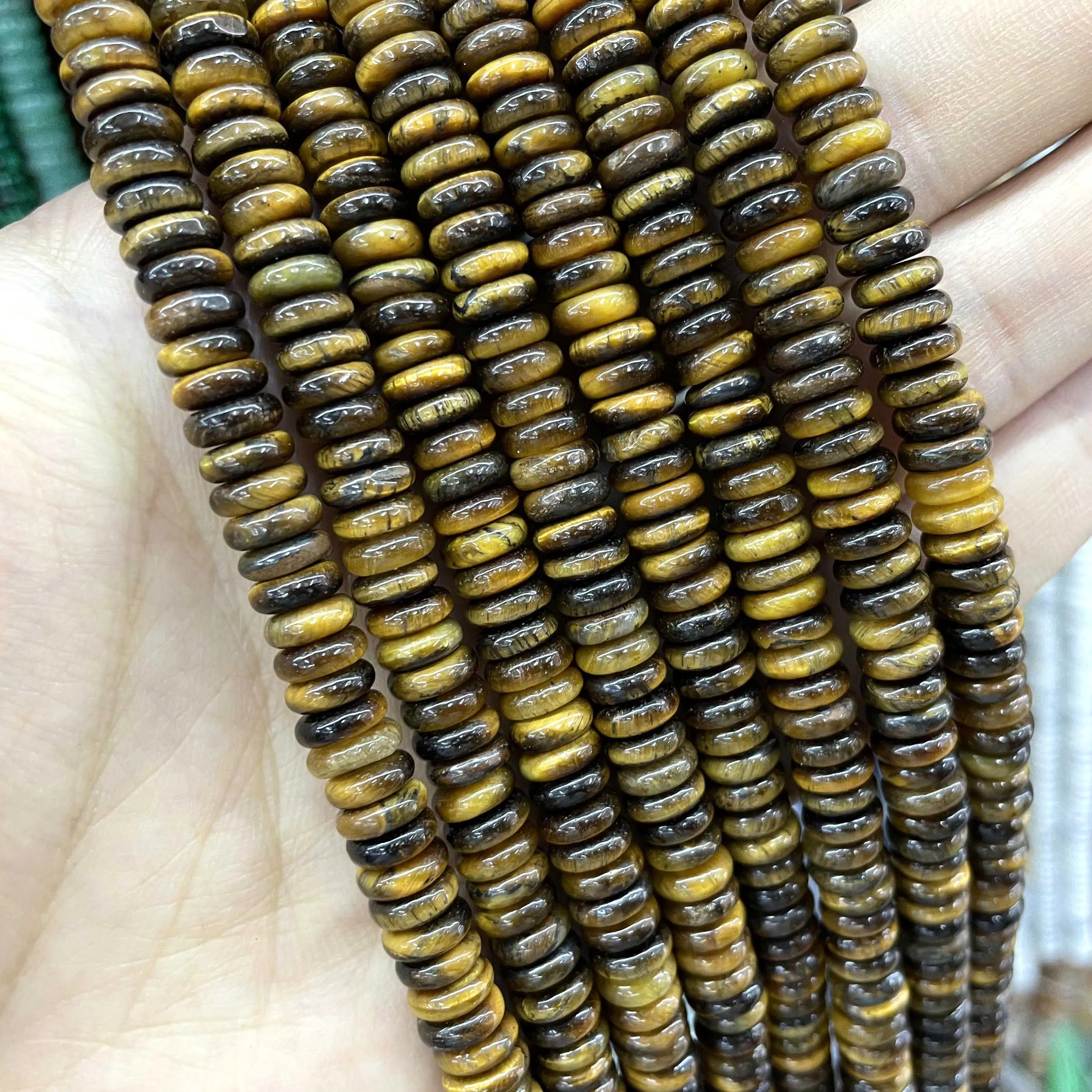Loose Stone Beads Natural Agates Lapis Lazuli Tiger Eye Spacer Beads For Jewelry DIY