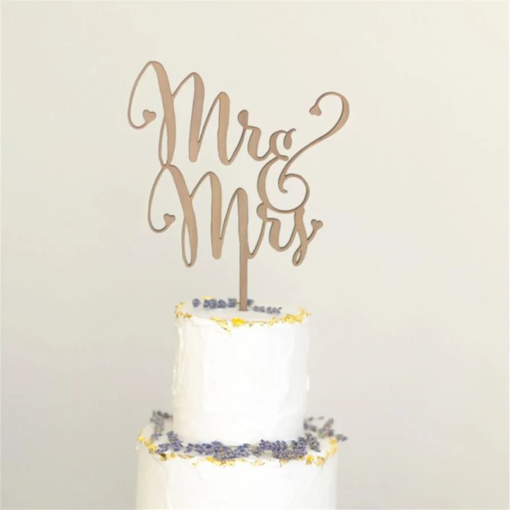 Деревянный Свадебный Mr and Mrs деревенский торт Топпер лазерная резка древесины свадебный торт Топпер деревенский Сердце торт украшение