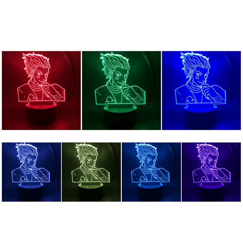 Мигающая 3D светодиодсветодиодный цветная сенсорная настольная Ночная лампа Hunter