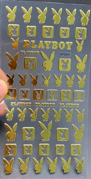 

Logo Nail Stickers Bronzing Styles Fashion Letter DIY Manicure Art Decorations Decals Foil Nail Sticker