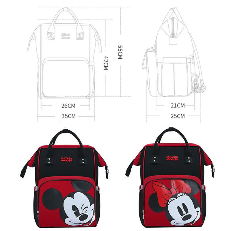 Disney сумка для беременных USB подгузников мам рюкзак водонепроницаемая органайзер