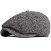 HT3747 Beret Men Women Autumn Winter Hat Octagonal  Cap New Warm Artist Painter Wool Beret Hat Male Female Flat Beret Cap 1