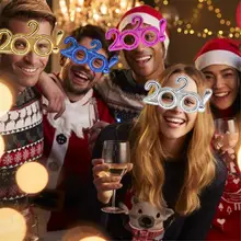Новогодние очки для вечеринки Костюмированная вечеринка Косплей Опора пластиковые очки карнавальные рождественские украшения для дома