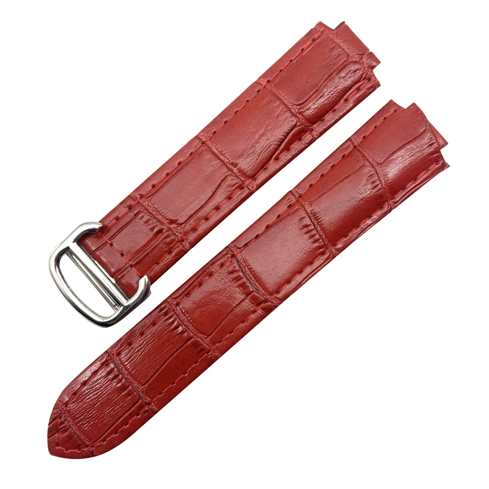 18*9 18*11 20*12mm Leather Strap Watch Band Blue Balloon Wrist Watch Replacement Strap +Folding Buckle+Tools for Cartier Watch