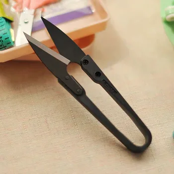 

Black Carbon Steel U-shaped Scissors Thread Wire Cutter Sewing Snips Embroidery Tailor Multifunction Cutters Sewing Craft