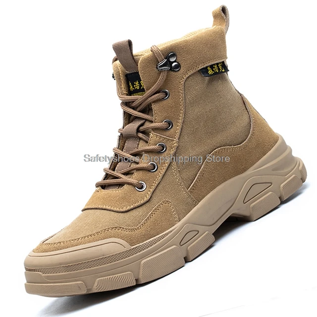 High Top Soft Safety Shoes For Men Work 