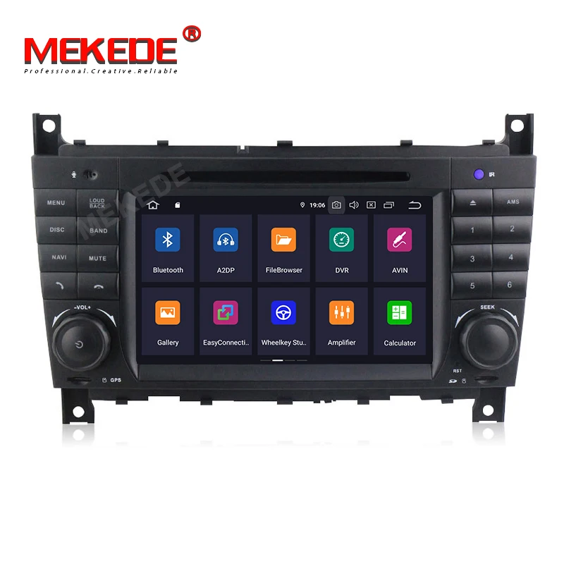 Perfect PX30 IPS DSP Android 9.0 2 DIN Car DVD GPS For Mercedes/Benz W203 W209 W219 A-Class A160 C-Class C180 C200 CLK200 radio stereo 1