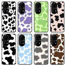 

Cow Print Phone Cover For Huawei P30 P40 P50 Pro Mate 40 40PRO PLUS HONOR 50 50Pro 50SE Non-Slip Frame Phone Case