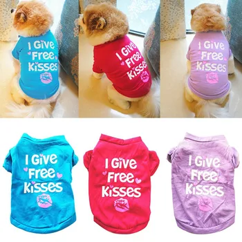 

Pet puppy summer shirt puppy cat pet clothes vest T-shirt new pet T-shirt dog summer clothes small medium pet dog clothing 1