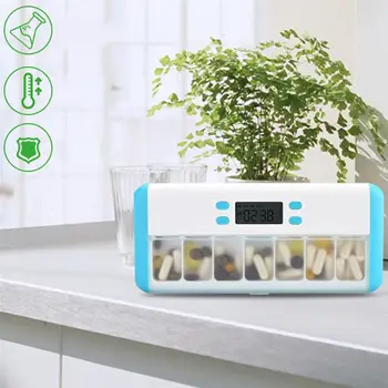 

Pill Cases & Splitters Reminding Pill Box Weekly 7 Cubes Portable Pill Taking Reminder for Patient