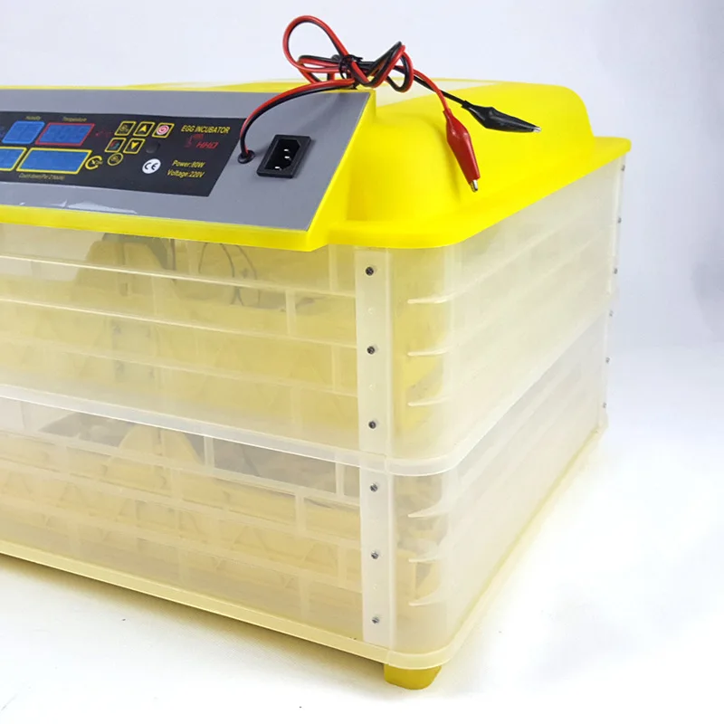 Новое поступление 96 яиц инкубатор двухслойная полностью автоматическая инкубационная машина для курицы утки умное управление 220 В+ 12 В ЖК-дисплей