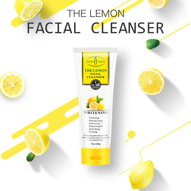 

Aichun Lemon Vitamin Essence Fruit Facial Cleanser Mild Moisturizing Oil Control Brighten Skin Colour Facial Cleanser 100g