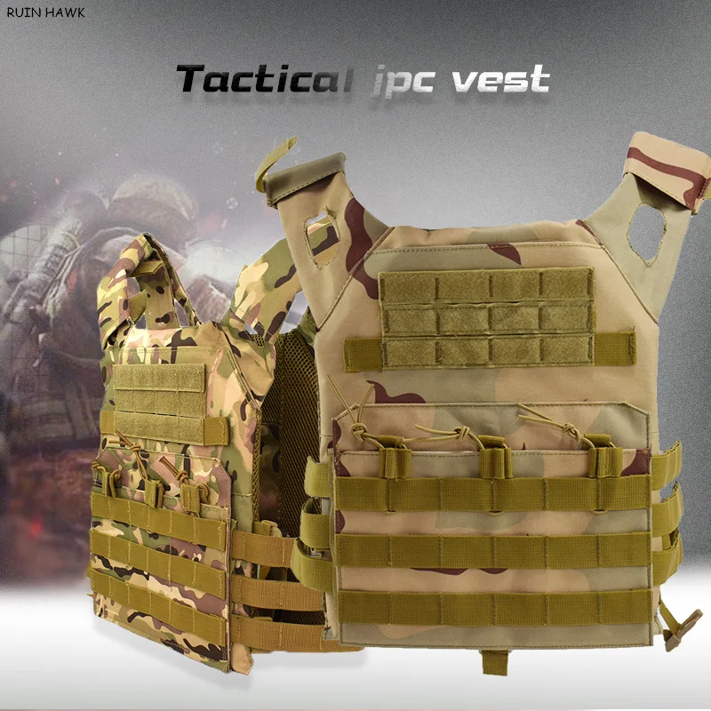 Military tactical vest for outdoor hunting protection equipment used in gaming CS air gun color bullet combat vest