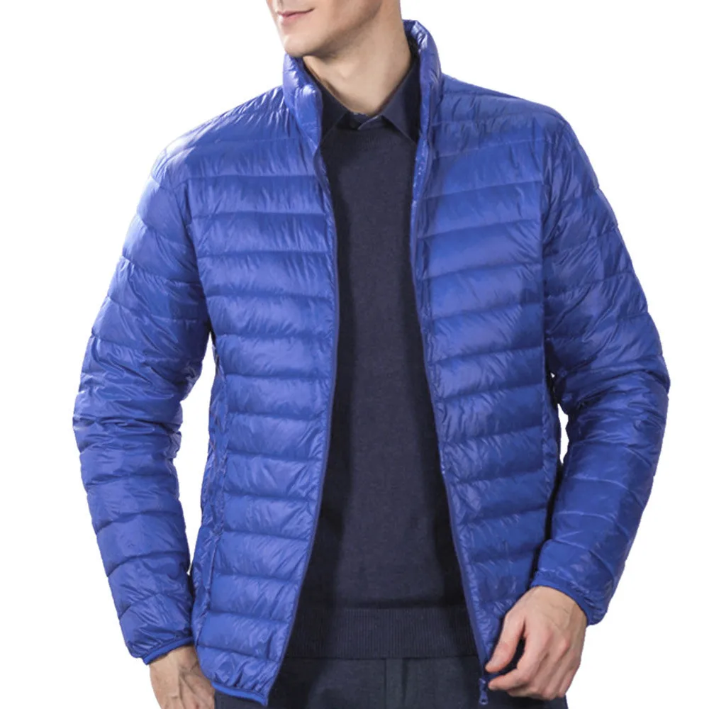 

Autumn Winter Light Down Jacket Men's Fashion Hooded Short Large Ultra-thin Cotton Lightweight Youth Slim Coat Down Coat