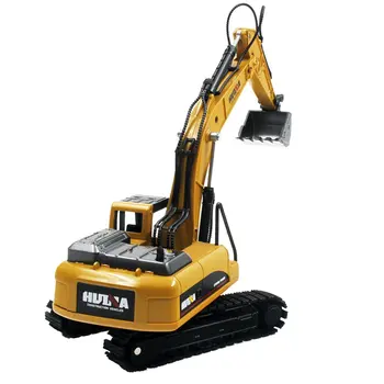 

1710 1:50 Die-Cast Alloy Excavator Engineering Truck Static Model Caterpillar Wheel Excavator Kids Educational Toy