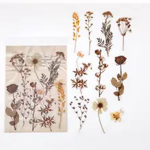 Pegatinas de Material PET de flores, hojas y plantas para DIY, molde de resina epoxi UV, fabricación de joyas, decoración, artesanías hechas a mano