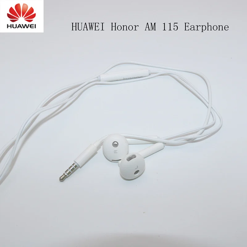 Оригинальные металлические наушники huawei AM115 с микрофоном и регулятором громкости для huawei P7 P8 P9 Lite P10 Plus Honor 5X 6X mate 7 8 9