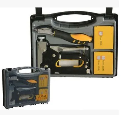 

Hot Multitool Nail Staple Gun Furniture Stapler For Wood Door Upholstery Framing Rivet Gun Kit Nailers Removing Tool