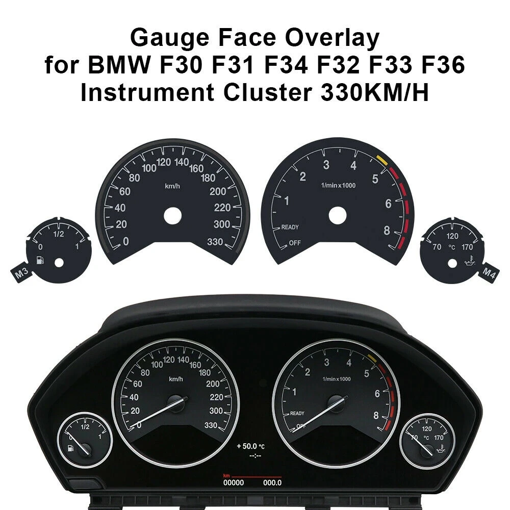 

Накладка манометра для BMW F30 F31 F34 F32 F33 F36 кластер инструмента 3 м 330 км/ч 260 км/ч