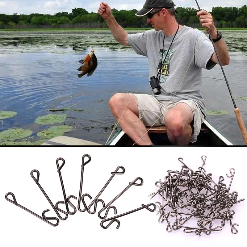 

Fishing Swivel 50Pcs/Pack Solid Ring Line Fishing Swivel Connector Baits Tackle Tool Accessories Knotless 1.3-2CM Lures Hook