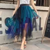 Sexy Female Skirt Women Layers Tulle Maxi Skirt Womens Night Cocktail Party Midi Skirt Elastic Mesh Net Solid Layered Skirts 1