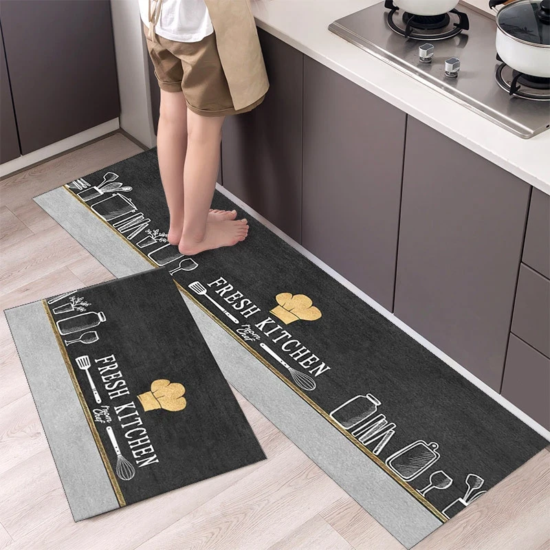 Nordic Washable Kitchen Mat Floor Long Hall Carpet for Bathroom