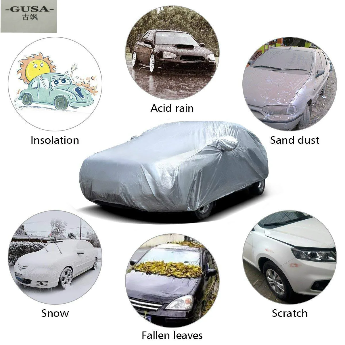 Универсальный автомобильный чехол на лобовое стекло автомобиля, однослойный водонепроницаемый и пылезащитный солнцезащитный крем от солнца, защита от пыли и УФ-излучения, универсальный