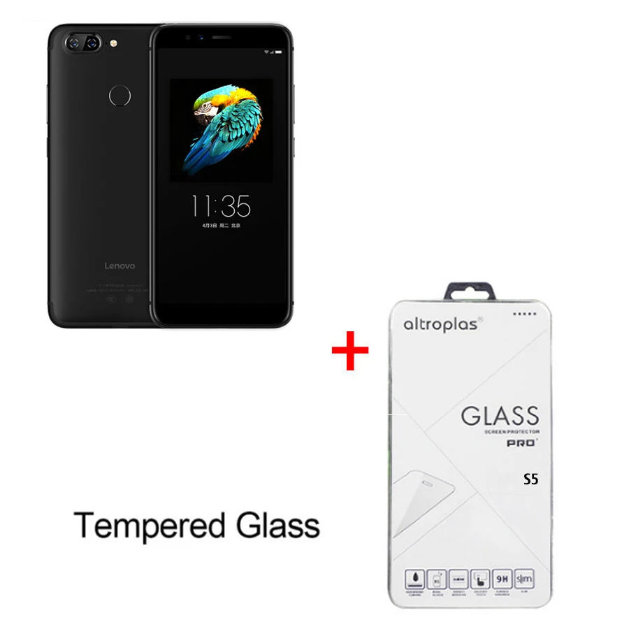 Black N Temper Glass Lenovo S5 K520, 4 Гб ОЗУ, 64 Гб ПЗУ, смартфон, двойная задняя камера 13 МП+ фронтальная камера 16 Мп, распознавание лица, 18:9, полный экран, 4K видео, мобильный телефон - Цвет: Black N Temper Glass