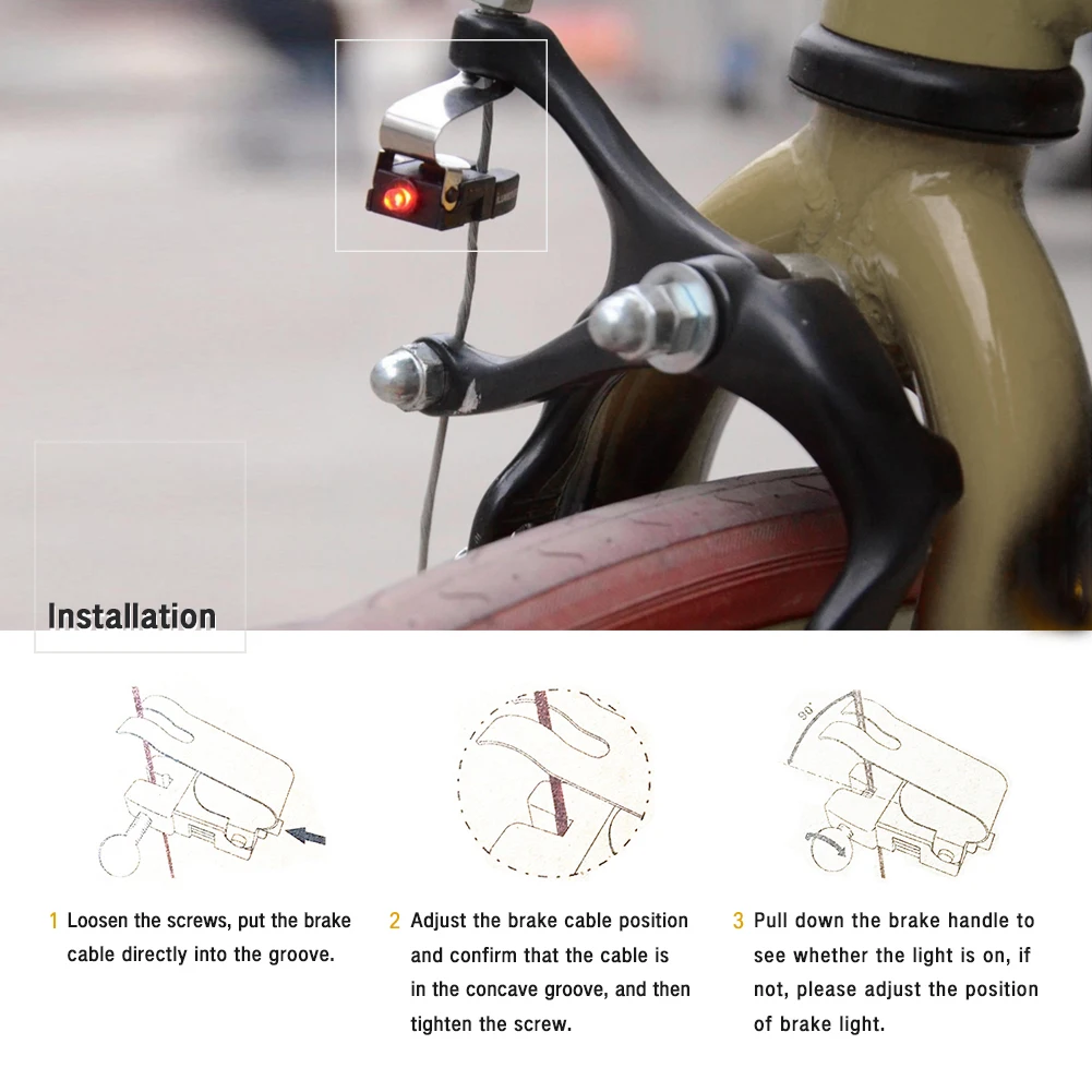 Cycling lights Mini Travel  waterproof bicycle  lamp mountain Bike brake red Led light