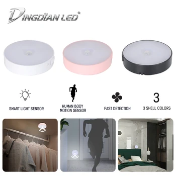

USB RechargeableLED Night Light DC5V Smart Human body induction Motion Sensor Emergency Portable Light Lamp Bedroom LED Light