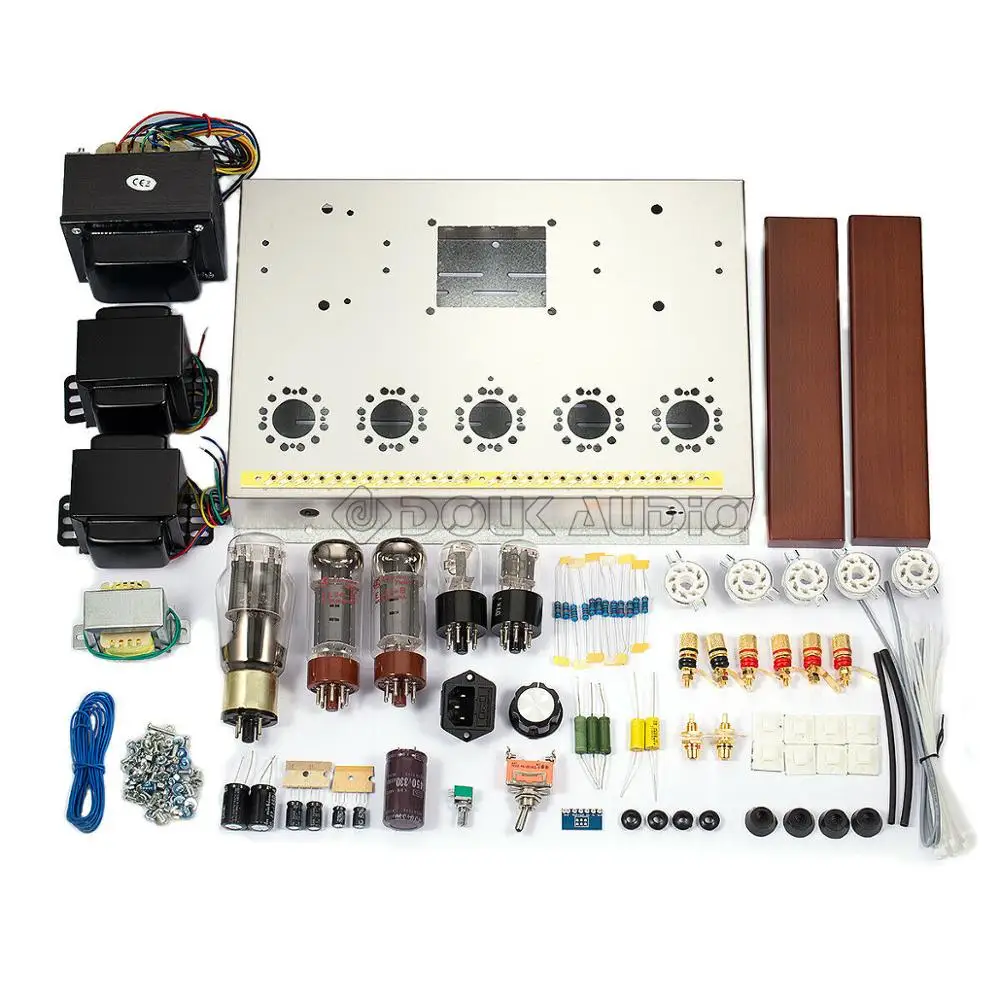 Full Diy Kit Amp Nobsound 6H9C+ EL34B вакуумный ламповый усилитель HiFi аудио одиночный класс стерео усилитель мощности чисто ручной работы 13 Вт+ 13 Вт - Цвет: Full Diy Kit Amp