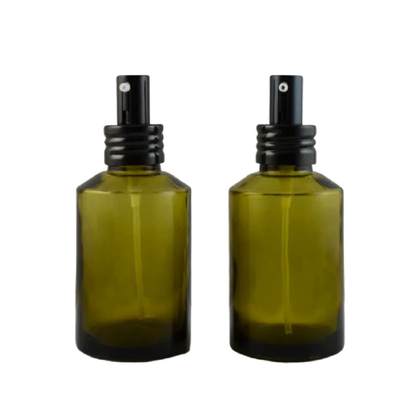 125ml High Capacity Skin Care Glass Bottle Beautiful Brown Press Pump Bottle Lotion Emulsion Spray Liquid Dispenser 10pcs/lot