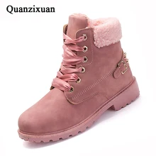 Новые женские ботинки; ботильоны для женщин; модные плюшевые теплые зимние ботинки; женская зимняя обувь; Ботинки martin; женская обувь; ботинки