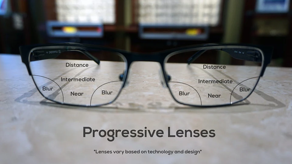 1.56 Index Progressive Multifocal Lenses Prescription Myopia Hyperopia Resistance Short Middle Far Brand Eyeglasses Lenses