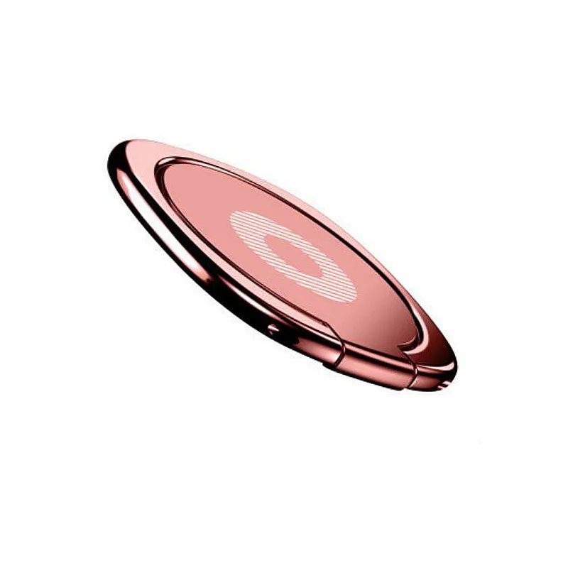 Универсальный многофункциональный держатель для мобильного телефона, вращающееся на 360 градусов магнитное кольцо для телефона, устанавливаемое в автомобильную вентиляционную подставку - Цвет: Rose Gold