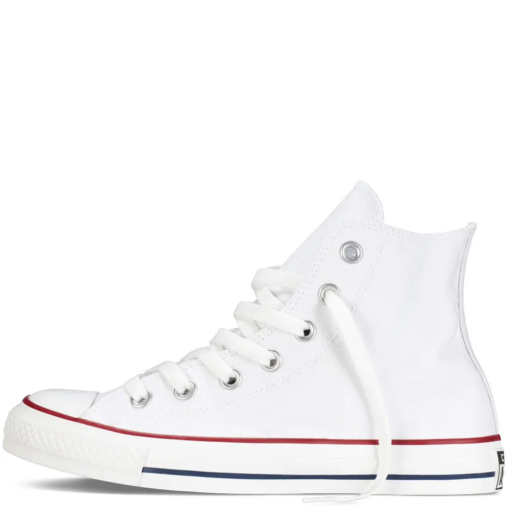 Обувь унисекс для женщин и девушек; Подлинная Классическая парусиновая обувь Allstar Chuck-Taylor Ox с низким берцем; дизайнерские мужские спортивные кроссовки - Цвет: White High