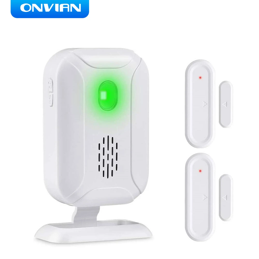 home panic button Onvian Wireless Door Open Sensor Chime 280M Range Door Alarm Window & Door Sensor Door Entry Chime Home Security 36 Chime Tunes ring alarm hub plus keypad