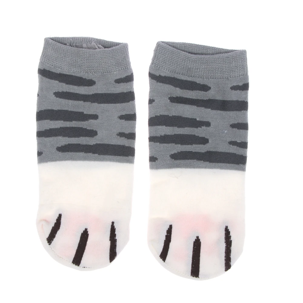 knee socks 1 pair New Lady Girls Summer Winter Candy Color Kawaii Cartoon Cute Cats Paw Kitty Claws Ankle Short Socks beautiful girls socks heated socks for women